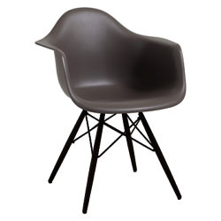 Vitra Eames DAW 43cm Armchair Mauve Grey / Dark Maple